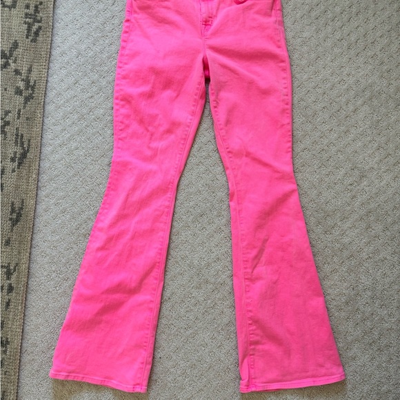 L AGENCE Revolve Bell High Rise Jean In Sugar Plum Sherbet Pink Flare Size 29 - Picture 2 of 6